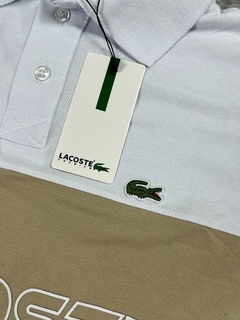 GOLA POLO LCST RECORTE BEGE E BRANCO - comprar online