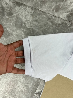 GOLA POLO LCST RECORTE BEGE E BRANCO - Magnata Outlet