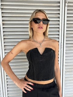 CORSET DENIM NEGRO