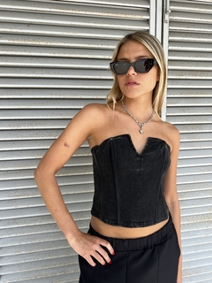 CORSET DENIM NEGRO - comprar online