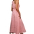 Vestido Longo Rosa Feminino Amarração Ombro de Lese - comprar online