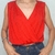 Cropped Blusa De Malha Com Decote V Trespasse - loja online