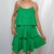 Vestido Curto com Camadas e Alças Brilhantes