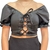 Blusa Cropped Ciganinha com Amarração Frontal - Martinha Modas