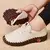Sapatos romanos respiráveis de sola macia para mulheres, costura retrô, fundo muffin - Bafofa