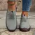 Sapatos romanos respiráveis de sola macia para mulheres, costura retrô, fundo muffin - Bafofa