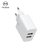 Super Kit Carregador 2P/2 USB e Cabo Tipo C 2,4A 1,0M Branco - Bella Yoyo Home