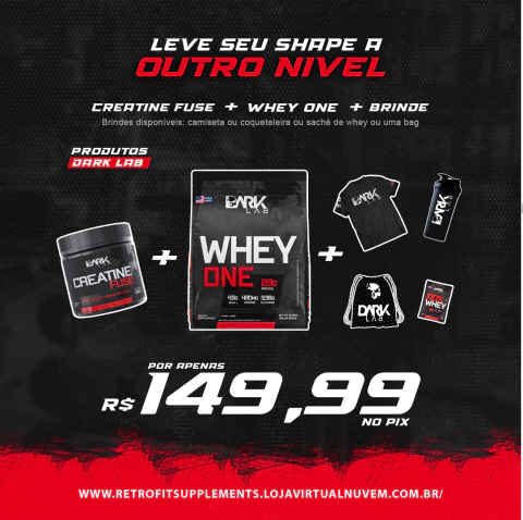 Promoção - Whey one + Creatina fuse + Brinde
