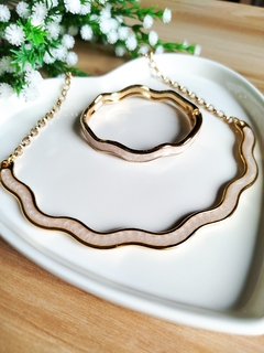 Pulseira Ondulada Pérola - comprar online