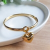Pulseira coração com strass