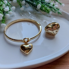Pulseira coração com strass - comprar online