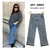 2065D- WIDE LEG TOBILLERO RUEDO DESCOSIDO NEVADO
