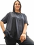 REM04 - REMERA IBIZA BRILLO ELASTIZADA CON TAJO TALLE - comprar online