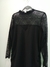 8153- VESTIDO CORTO CREPE CON FRUNCE MANGA LARGA ENCAJE .T.4 - comprar online