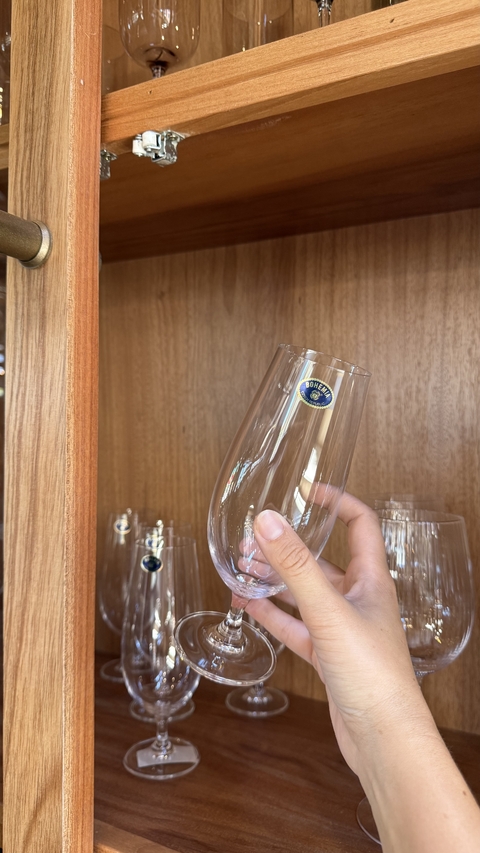 SET X 6 COPAS DE CERVEZA DE CRISTAL DE BOHEMIA SYLVIA 380 ML - comprar online