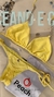 CONJUNTO SOL DOURADO - TOP CORTININHA COM CORRENTE E CALCINHA DE AMARRAR