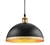 Luminária pendente modelo Hucau Preto e Dourado Kala