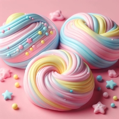 Slime de colores pastel
