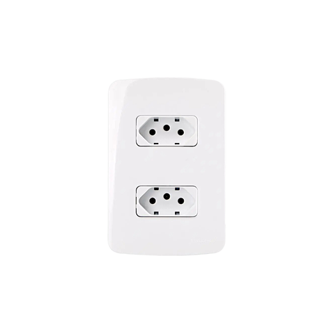 CONJ. 2 TOMADAS 4X2 (2P+T) 10A-250V SEPARADAS BRANCO B3 - MARGIRIUS - comprar online