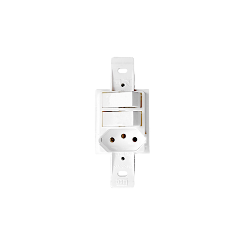 INTERRUPTOR 2 TECLAS SIMPLES + TOMADA (2P+T) 10A S/ PLACA P/ CONDULETE KLIN - WEG - comprar online