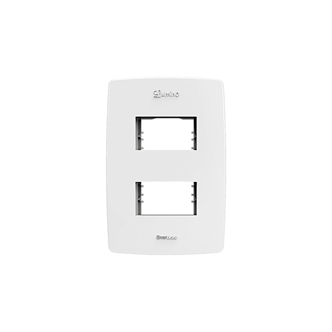 PLACA ESPELHO LUMINO C/ SUPORTE 2X4 P/ 2 MÓDULOS DIST. 1811-E7 - ENERBRAS