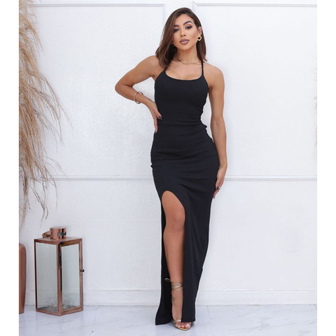 Vestido Longo Canelado Premium Colado - comprar online