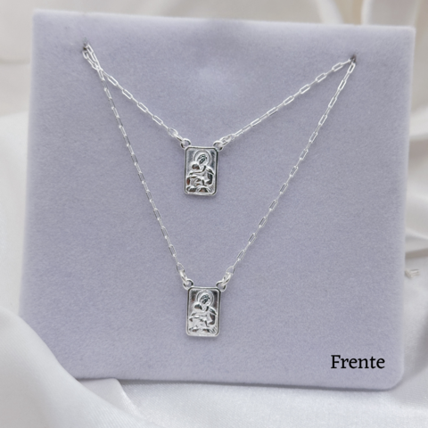 Escapuláro NS do Carmo e Sagrado Coração