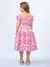 Vestido Rosa com Estampa de Azulejo - comprar online
