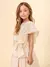 Vestido Creme com Babado e Sianinha - comprar online