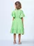 Vestido Verde com Mangas Amplas - comprar online