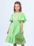 Vestido Verde com Mangas Amplas