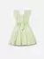 Vestido Verde Listrado com Renda e Laço - vinccioficial