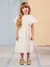 Vestido Off White de Laise com Babados na internet
