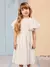 Vestido Off White de Laise com Babados