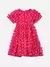 Vestido Pink de Tule com Flores 3D na internet
