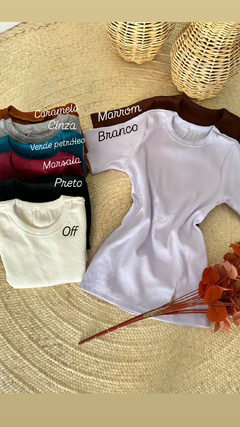 Blusa canelada baby look - comprar online