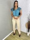 Calça cenoura com elastico