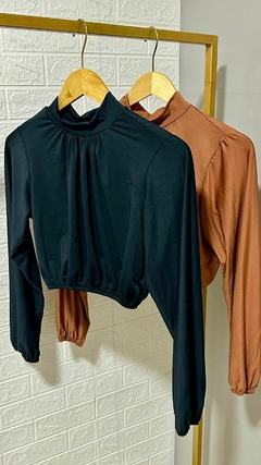 Cropped manga longa - loja online