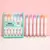 Resaltadores Colores Pastel Doble Punta Huella Gato Kawaii (6 unidades)
