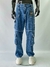 Pantalon jins denim baggy cargo