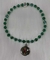 Pulsera De Cristales Verdes Del Arcángel Rafael Elastizada