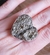 Anillo Corazón Drusa De Pirita En Plata 925