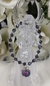 Pulsera De Cristales Violeta Del Arcángel Zadquiel Elástica - comprar online