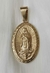Dije Virgen De Guadalupe Oval Grande Laminada En Oro 18 Kts.