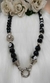 Collar Ágatas Blanco-Negras Facetadas En Plata 925