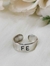 Anillo 1° Falange Fe En Acero Blanco