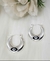 Aros Argollas Con Ojo Turco En Acero Blanco