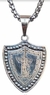 Dije Escudo Arcángel Miguel En Plata 950 Mex. Y Marquesitas