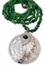Dije Sello Arc. Rafael Con Collar de Cuarzos Verdes Laminado En Plata - Joyería Ángeles