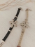 Pulsera metal y cuero